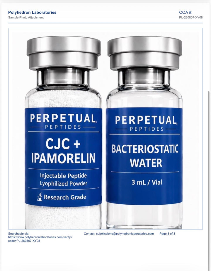 CJC-1295 + Ipamorelin 10mg + 3ml agua bacteriostatica