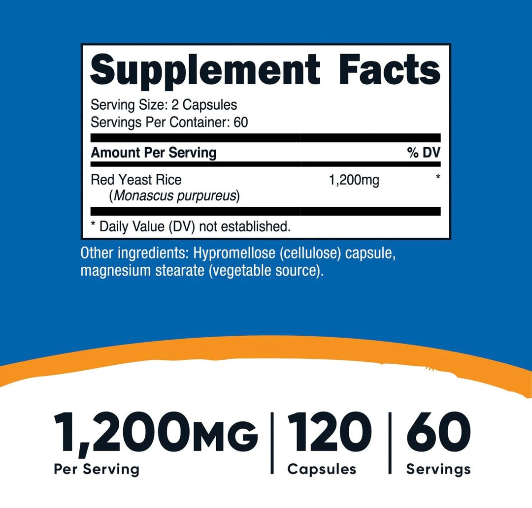 Nutricost Red Yeast Rice (1200 MG) 120 cap