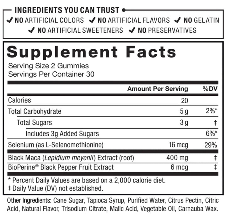 Black Maca 60 Gummies