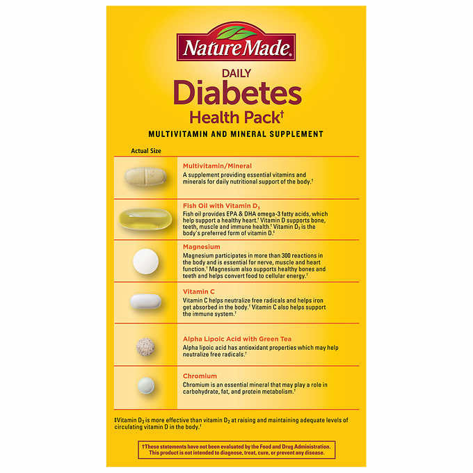 Nature Made Diabetes Health Pack 60 Packets