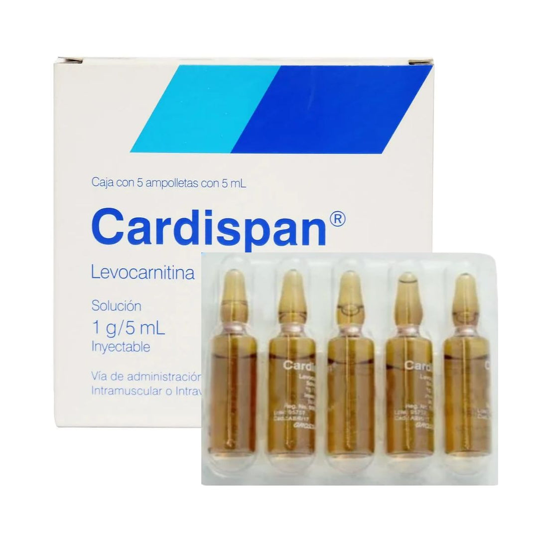 Cardispan 1g/5ml x 1 Caja con 5 Ampollas Inyectables