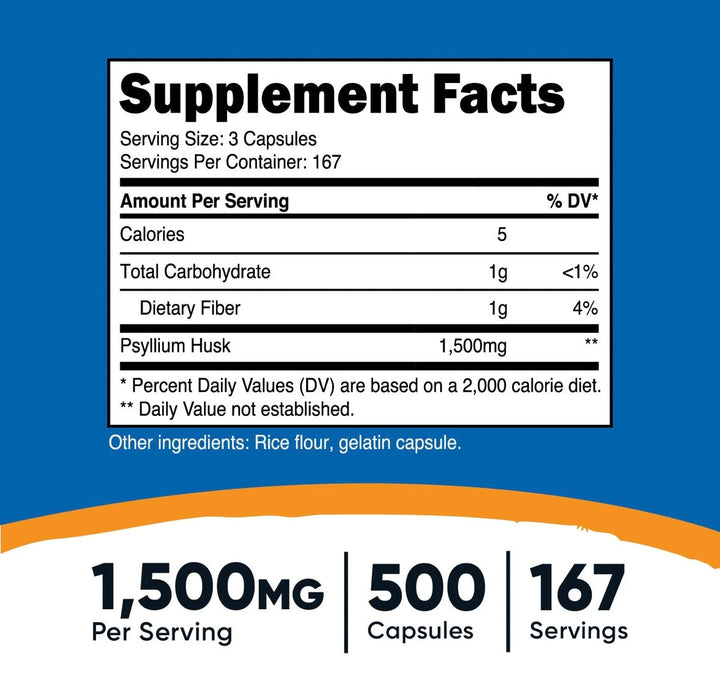 Nutricost Psyllium Husk 167 Capsules