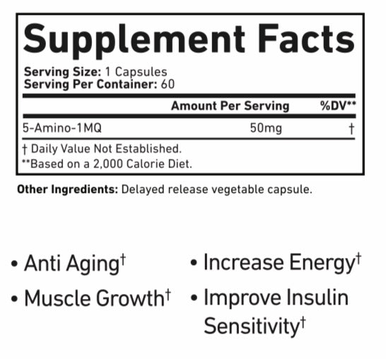 5-AMINO-1MQ 50 mg – Murx Peptides 60 caps