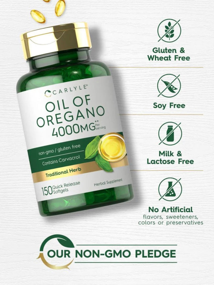 Oregano Oil 4000mg | 150 Softgels