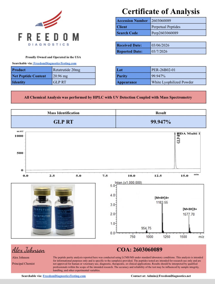 Retatrutide 30mg + 3ml agua bacteriostatica