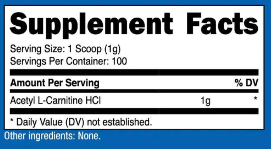 L-Carnitine HCI 100gr 100 porciones