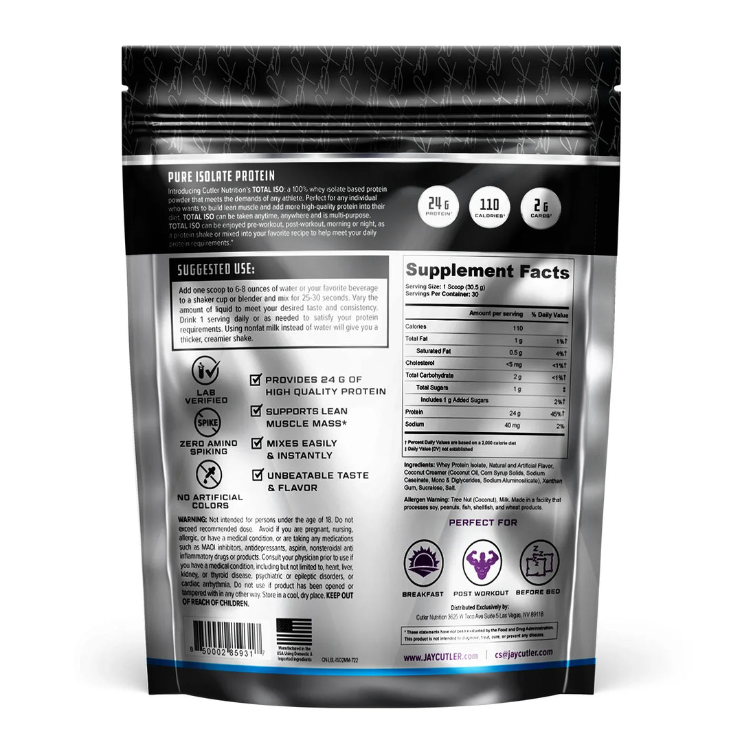 TOTAL ISO PROTEIN POWDER 2lbs 30 porciones