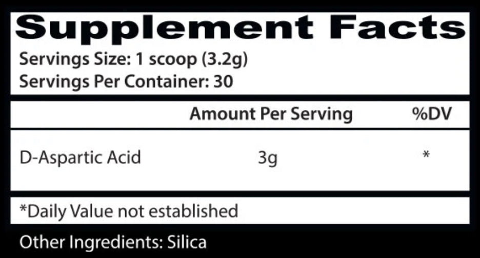 D-Aspartic Acid 30 servs