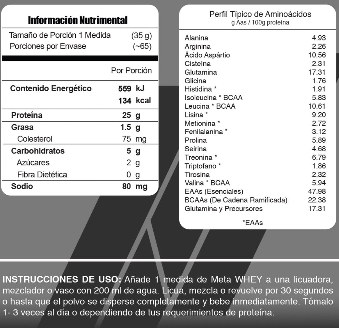 Meta Whey 5 lbs 65 porciones