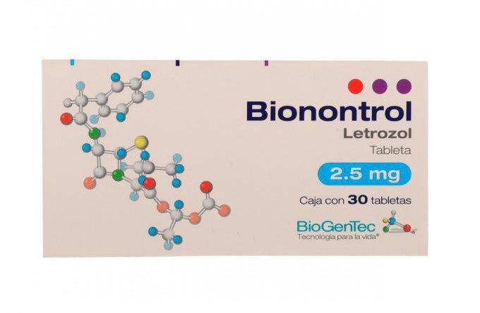 Bionontrol letrozol 30 tabletas 2.5mg