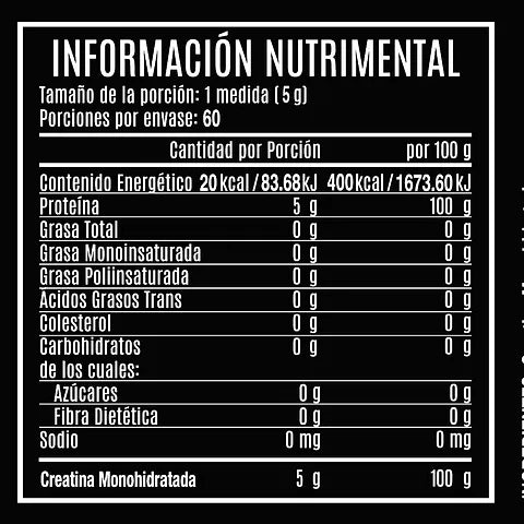 Latin Nutrition CREATINA 60 porciones