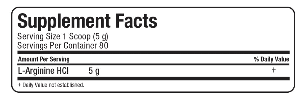 Arginina HCL 80 porciones