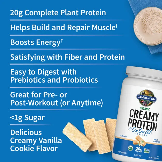 Organic Creamy Protein with Oatmeal 860gr 20 porciones