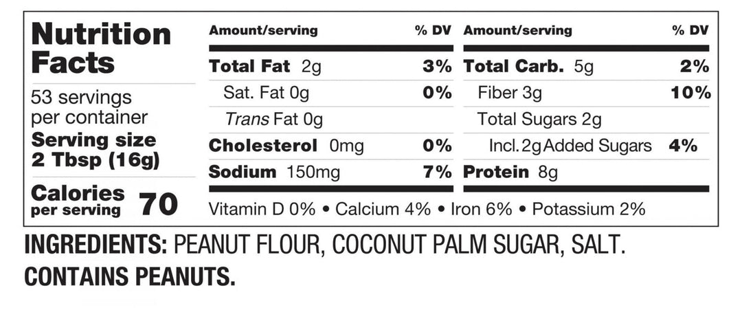 Peanut Butter Powder 30oz 850gr 53 porcioned