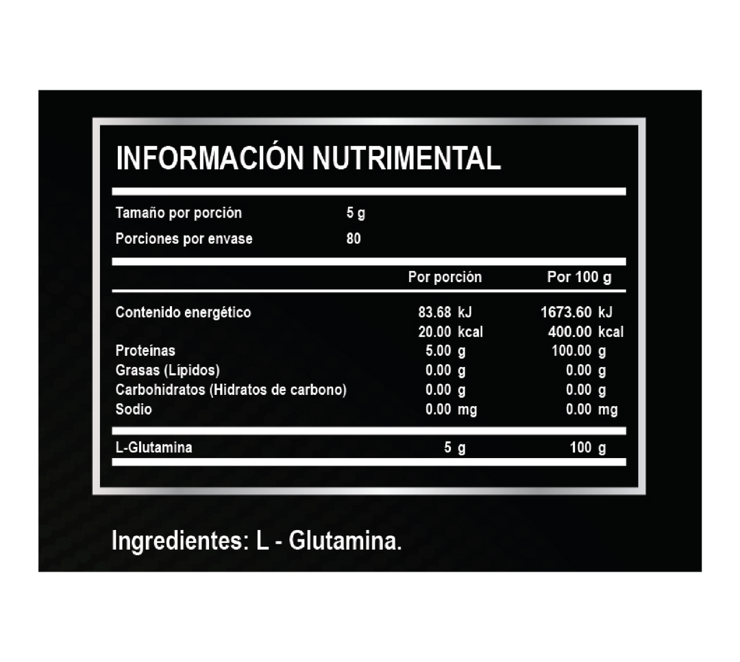 Glutamina 400g 80 porciones